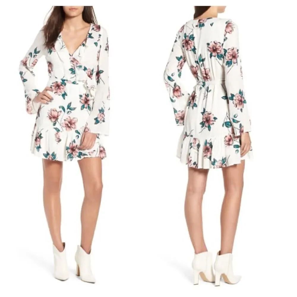 Billabong Love & War Ruffle Trim Minidress Sz Lg